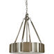 Pantheon 4 Light 16 inch Matte Black with Polished Nickel Pendant Ceiling Light