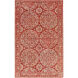 Smithsonian 96 X 60 inch Red and Neutral Area Rug, Wool