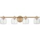 Valentina 4 Light 30 inch Champagne Gold Vanity Light Wall Light