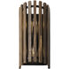 Suratto 2 Light 8 inch Matte Black and Medium Walnut Wall Sconce Wall Light