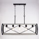 Montclare LED 35 inch Textured Black and White Ash Linear Chandelier Ceiling Light