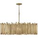 Lisa McDennon Roca 40 inch Burnished Gold Indoor Chandelier Ceiling Light