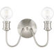 Lansdale 2 Light 14 inch Brushed Nickel Vanity Sconce Wall Light
