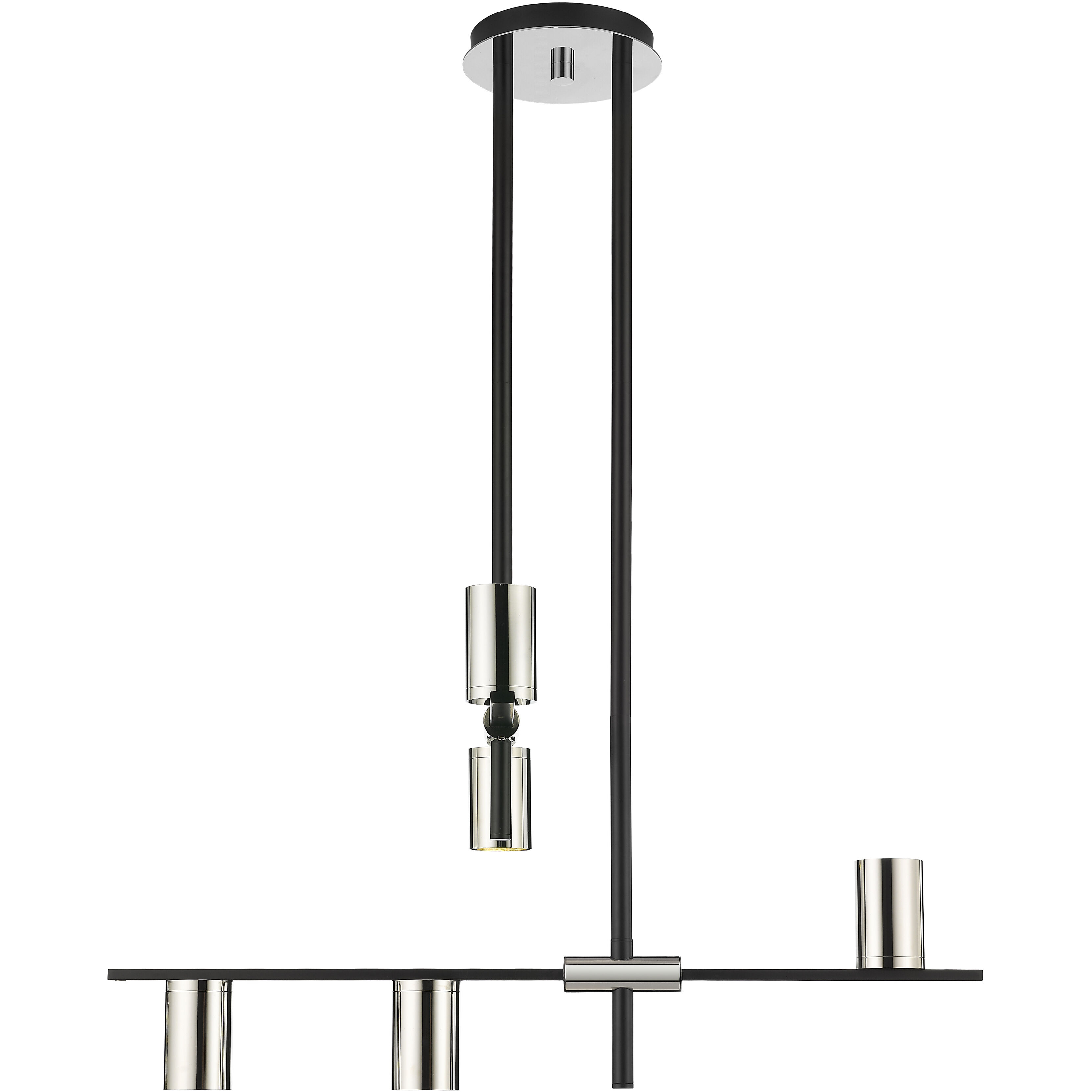Calumet 5 Light 18 inch Matte Black and Polished Nickel Chandelier Ceiling Light
