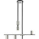 Calumet 5 Light 18 inch Matte Black and Polished Nickel Chandelier Ceiling Light