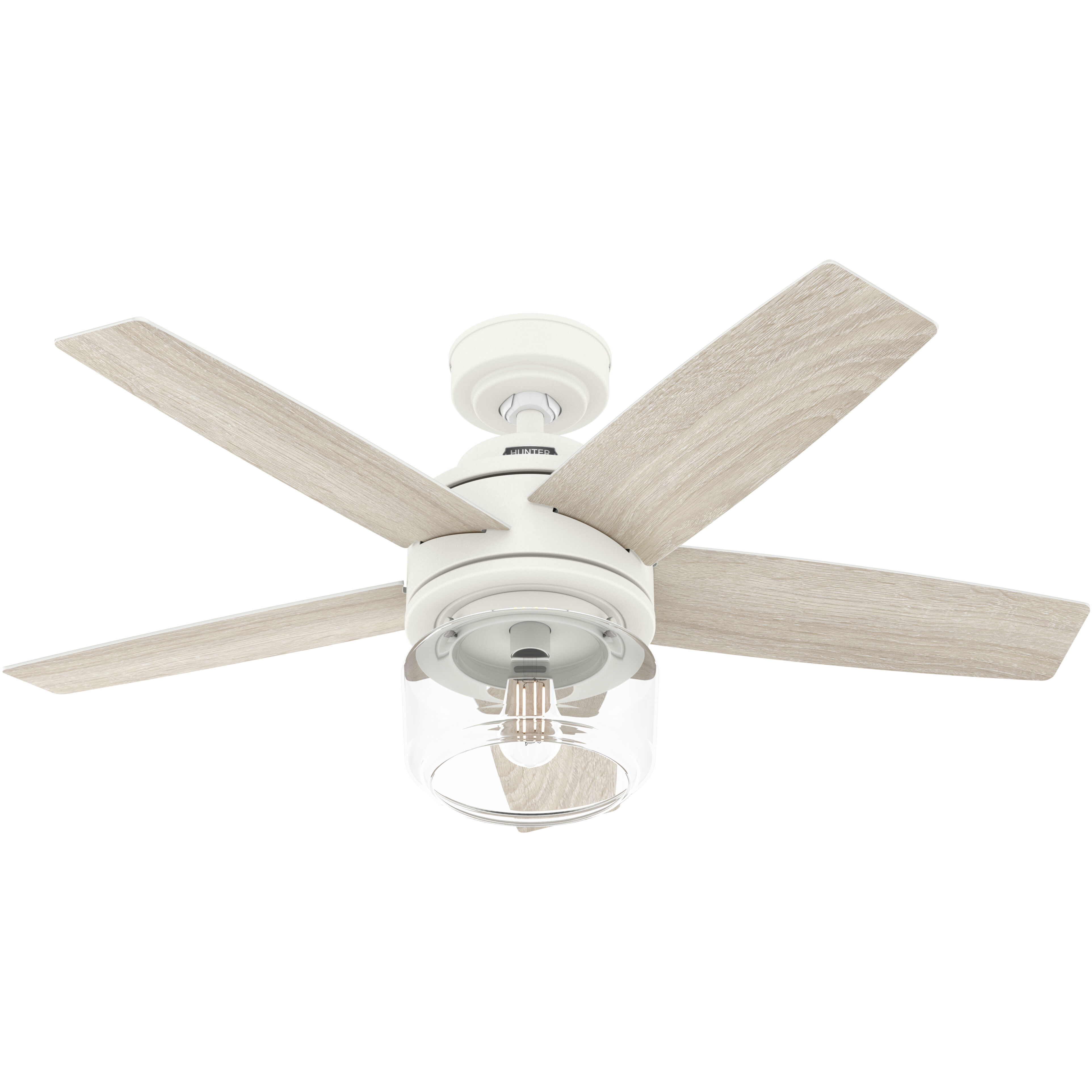 Margo 44 inch Textured White with Light Oak/Fresh White Blades Ceiling Fan