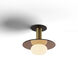 Combi LED 9 inch Brass Pendant Ceiling Light, Suspension / Flush Mount 2-in-1
