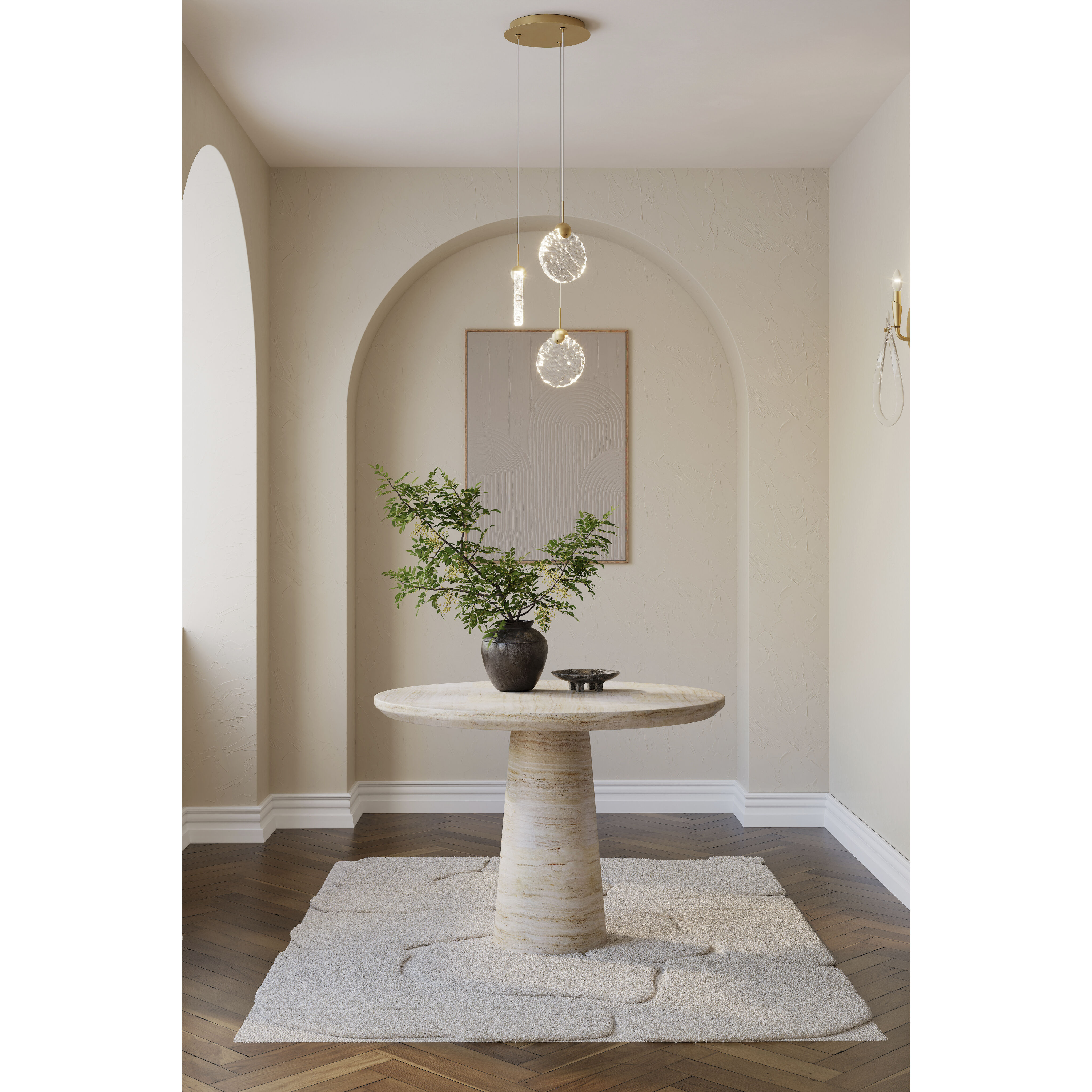 Briselle LED 10 inch Legacy Brass Pendant Ceiling Light