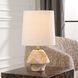 Indent 16.25 inch 60.00 watt Travertine and Antique Brass Accent Lamp Portable Light