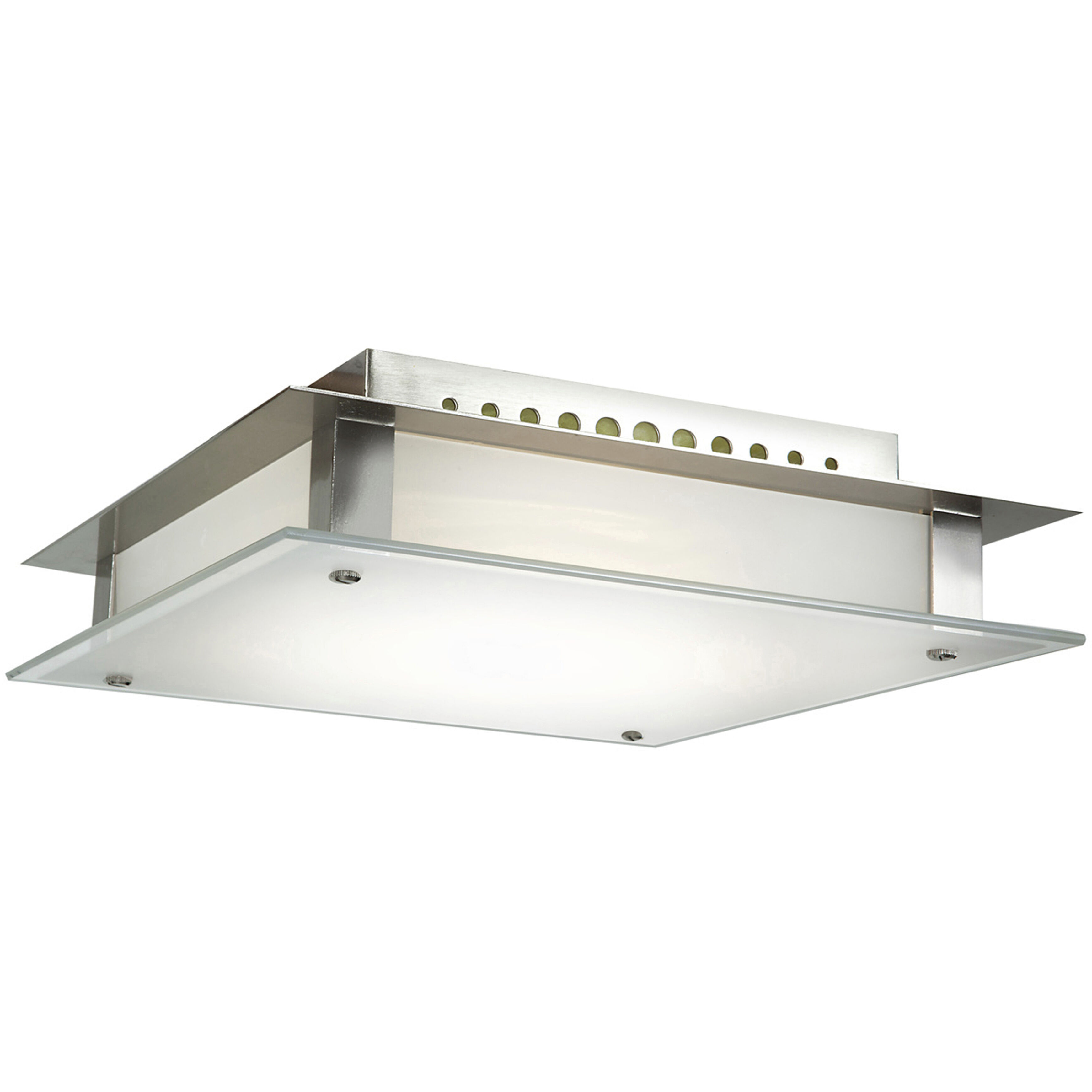 Vision LED 12 inch Brushed Steel Flush Mount Ceiling Light