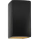 Ambiance 1 Light 5.25 inch Carbon Matte Black/Champagne Gold ADA Wall Sconce Wall Light