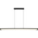 Neoness LED 50 inch Matte Black Linear Chandelier Ceiling Light in Clear