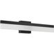 Loft LED 24 inch Matte Black and Frosted Bath Vanity Wall Light