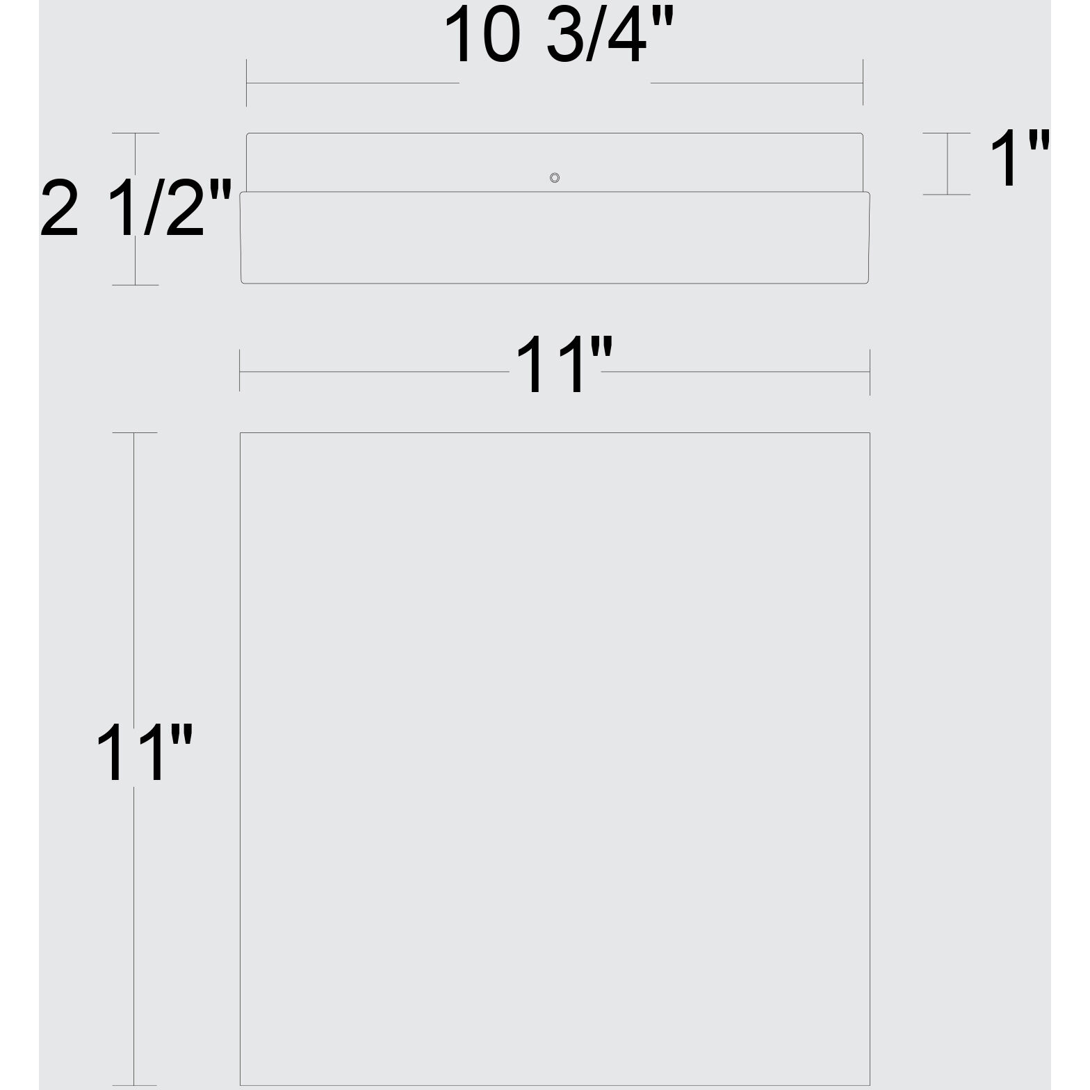 Box LED 11 inch Brushed Stainless Steel Outdoor Flush Mount
