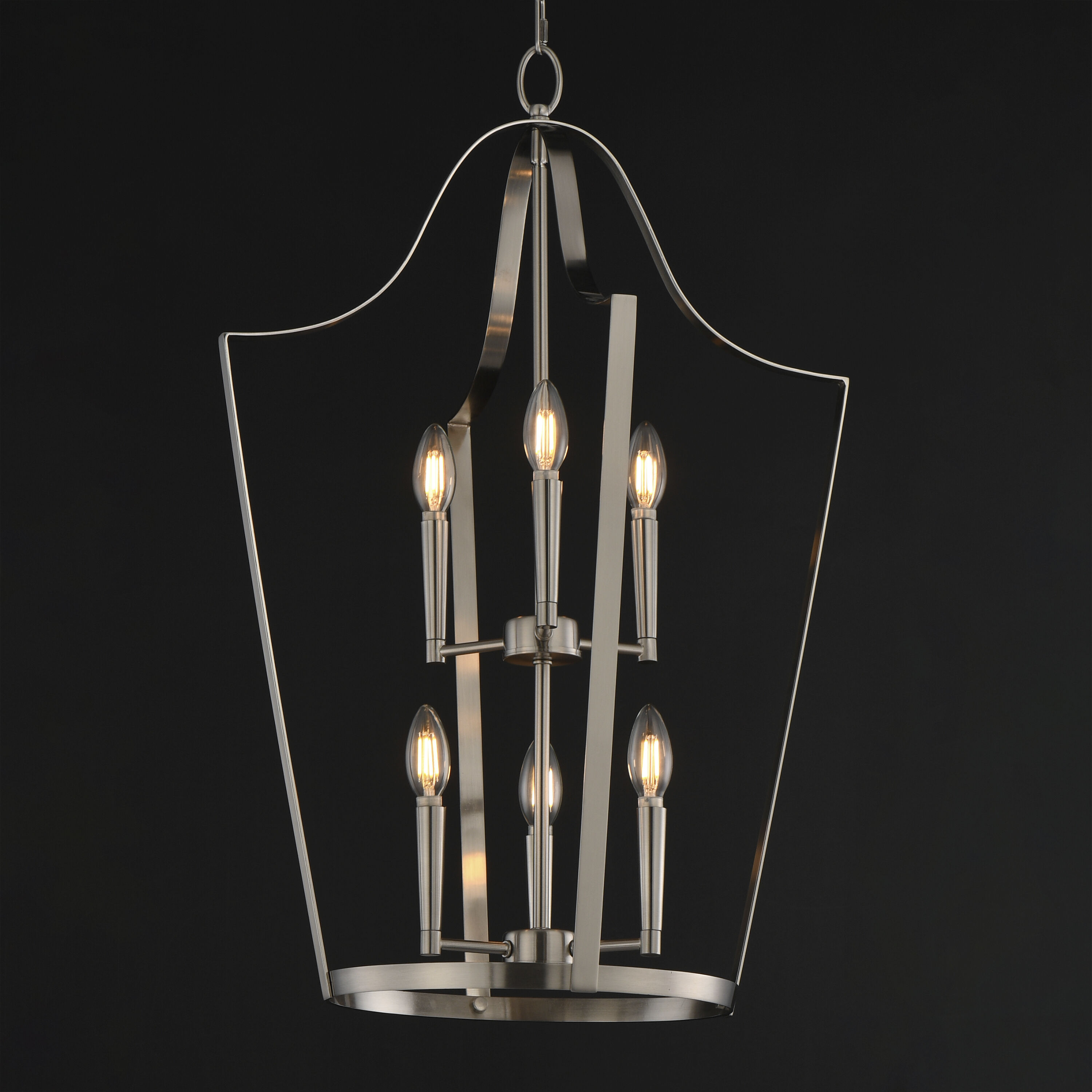 Arden 6 Light 20 inch Satin Nickel Multi-Light Pendant Ceiling Light