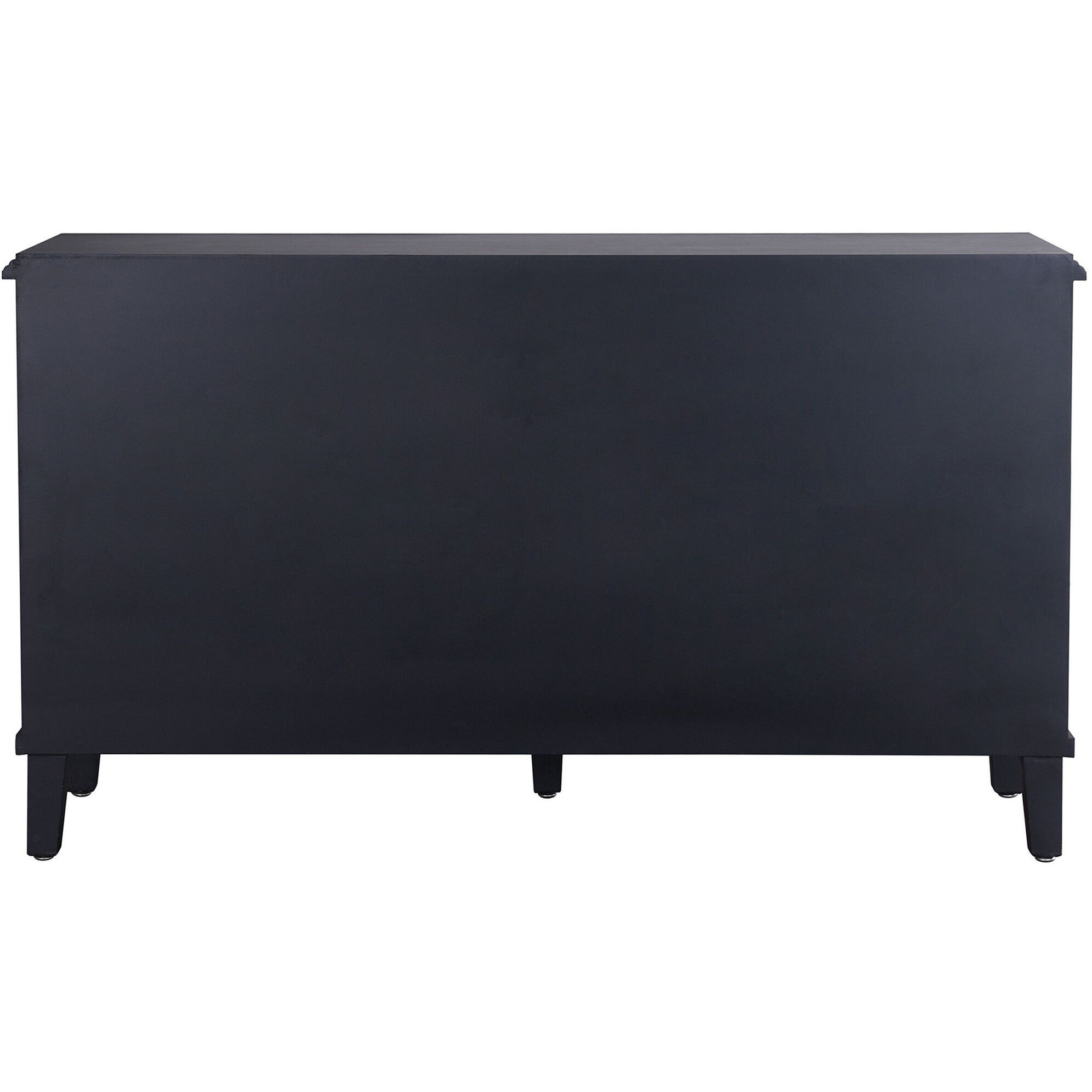 Hollywood 60 inch Semi Gloss Black Lacquer and Clear Sideboard