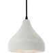Radiance 1 Light 8 inch Matte White and Matte Black Pendant Ceiling Light