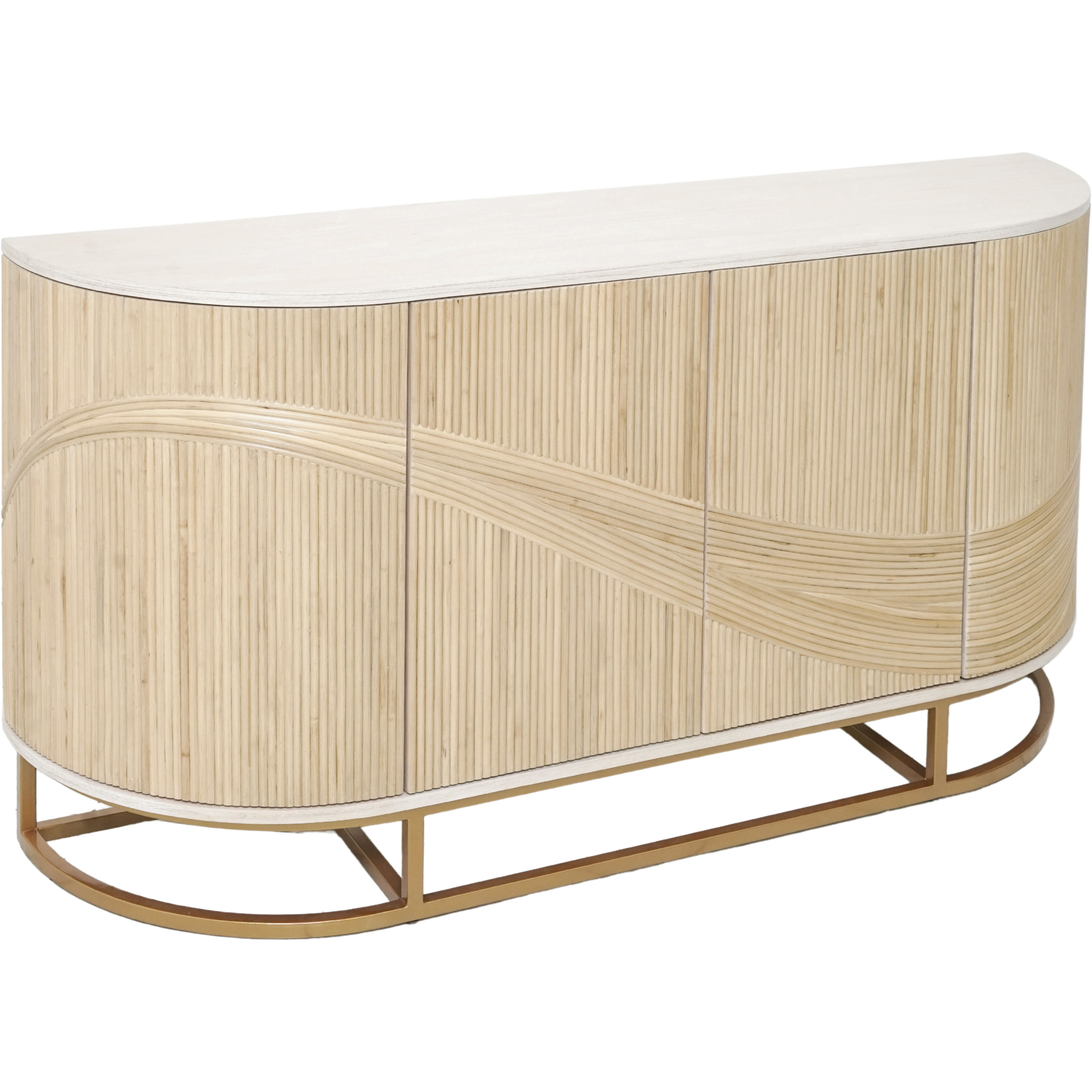 Sconset Natural with White Ash and Brass Credenza