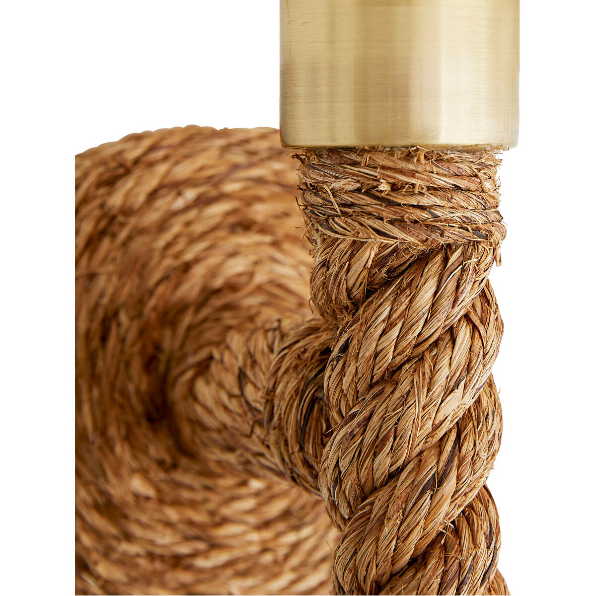 Douglas 1 Light 9 inch Natural and Brass Sconce Wall Light