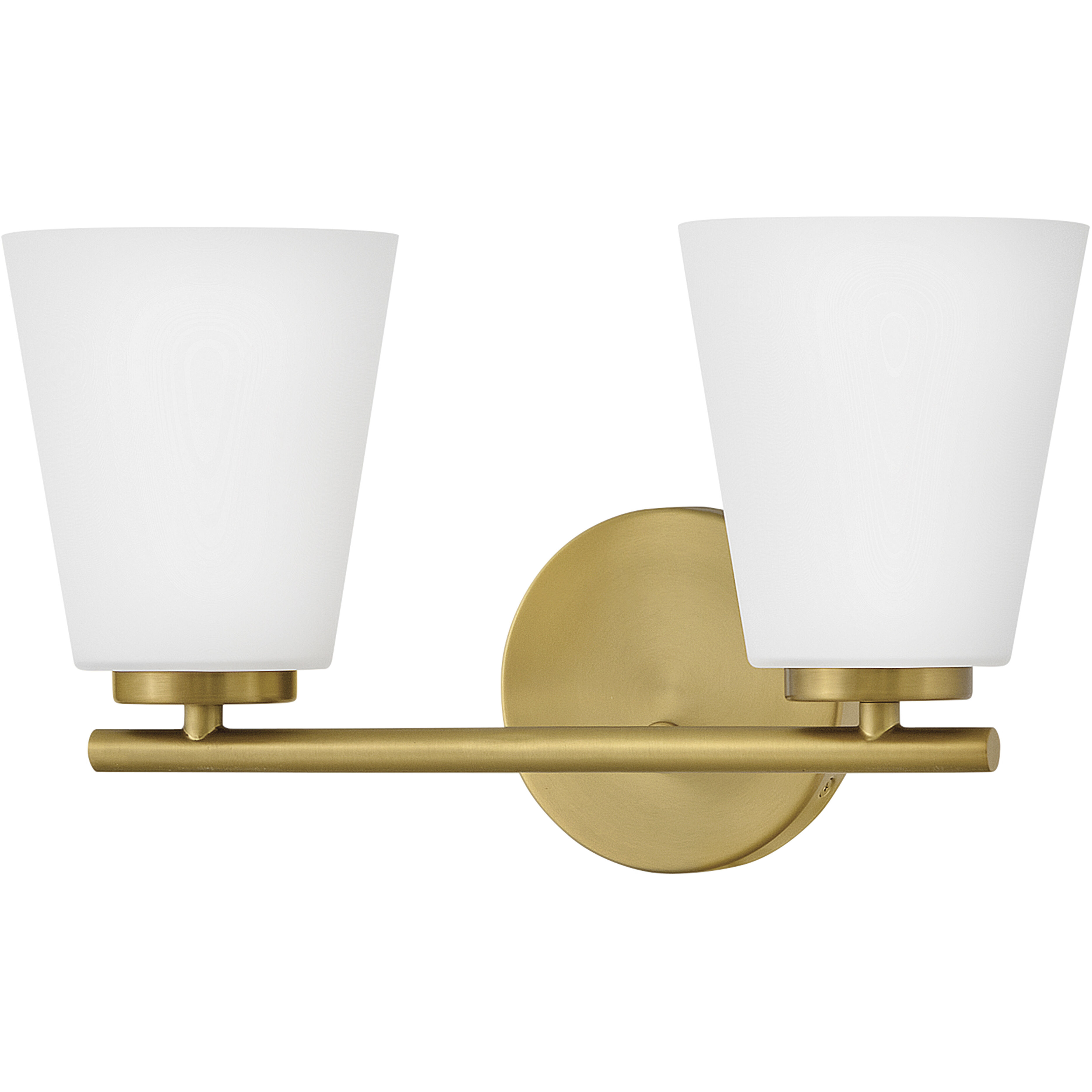 Bri 2 Light 15 inch Lacquered Brass Bath Light Wall Light
