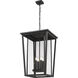 Seoul 4 Light 18 inch Black Outdoor Chain Mount Ceiling Fixture