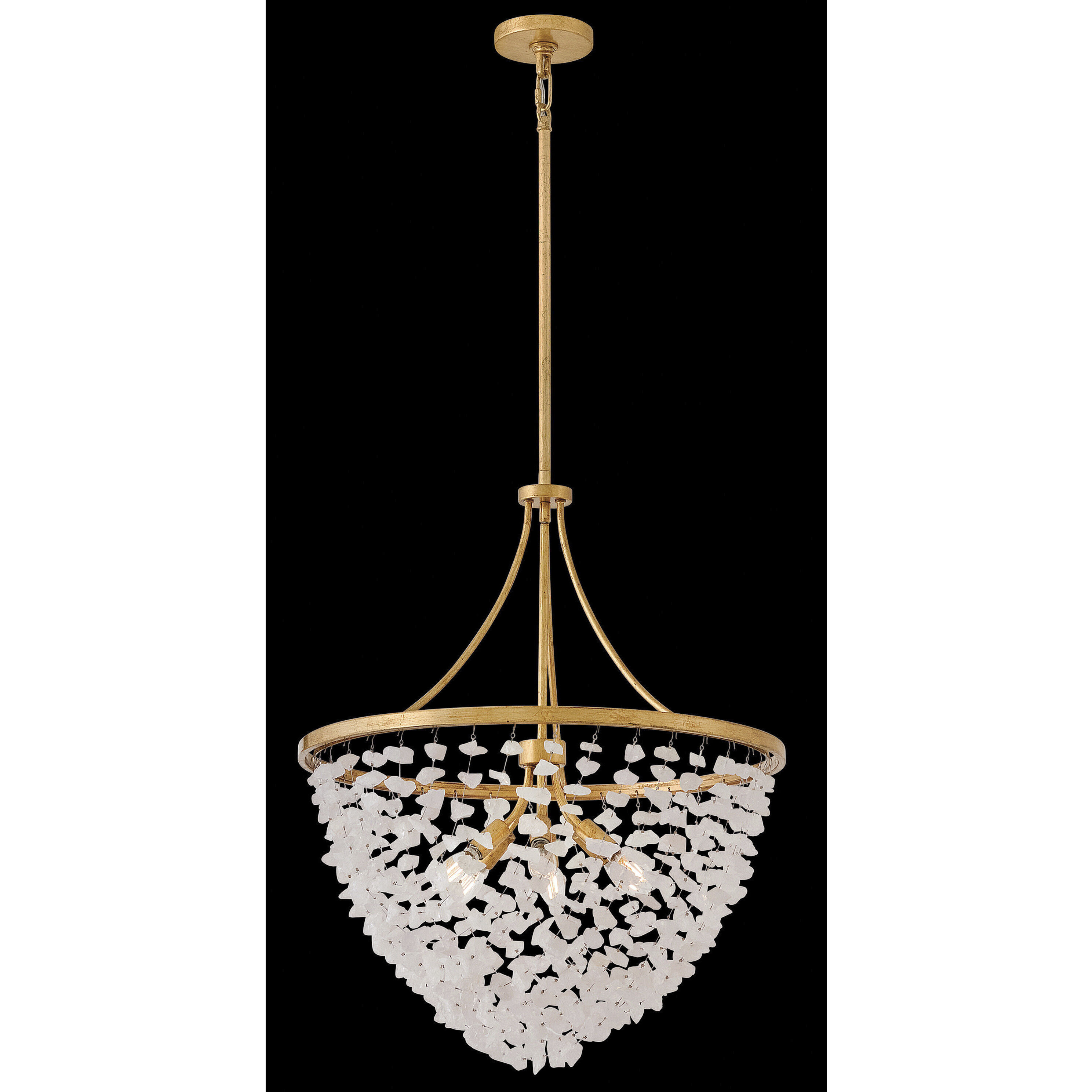 Myra 6 Light 24 inch Distressed Brass Chandelier Ceiling Light