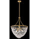 Myra 6 Light 24 inch Distressed Brass Chandelier Ceiling Light