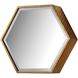 Hexagonal 15.75 X 13.75 inch Gold with Mirror Wall Mirror, Set of 5