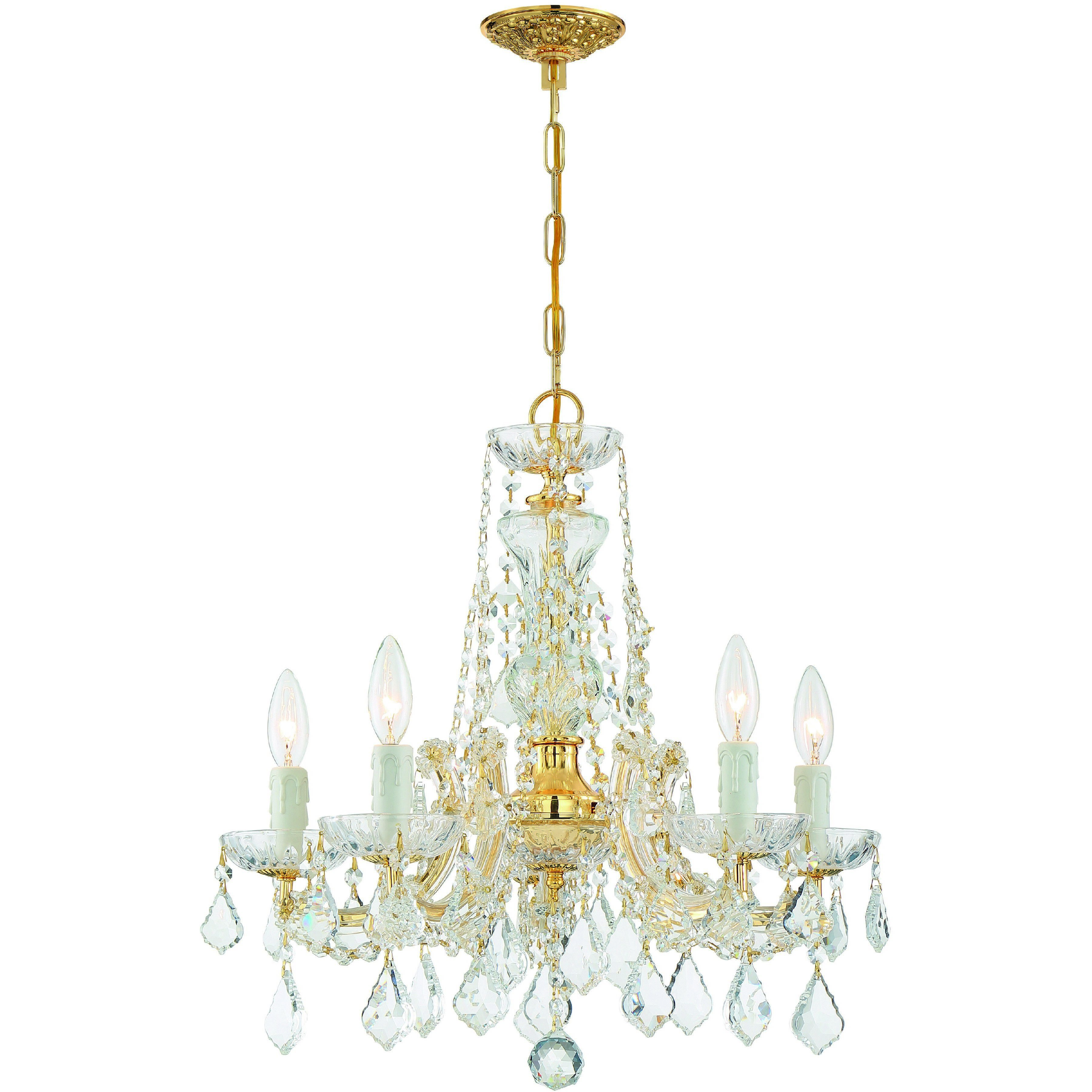 Maria Theresa 5 Light 20 inch Gold Chandelier Ceiling Light in Clear Swarovski Strass