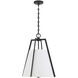 Mansfield 3 Light 18 inch Matte Black Pendant Ceiling Light, Essentials