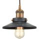 English Pub 1 Light 8 inch Antique Brass Mini Pendant Ceiling Light