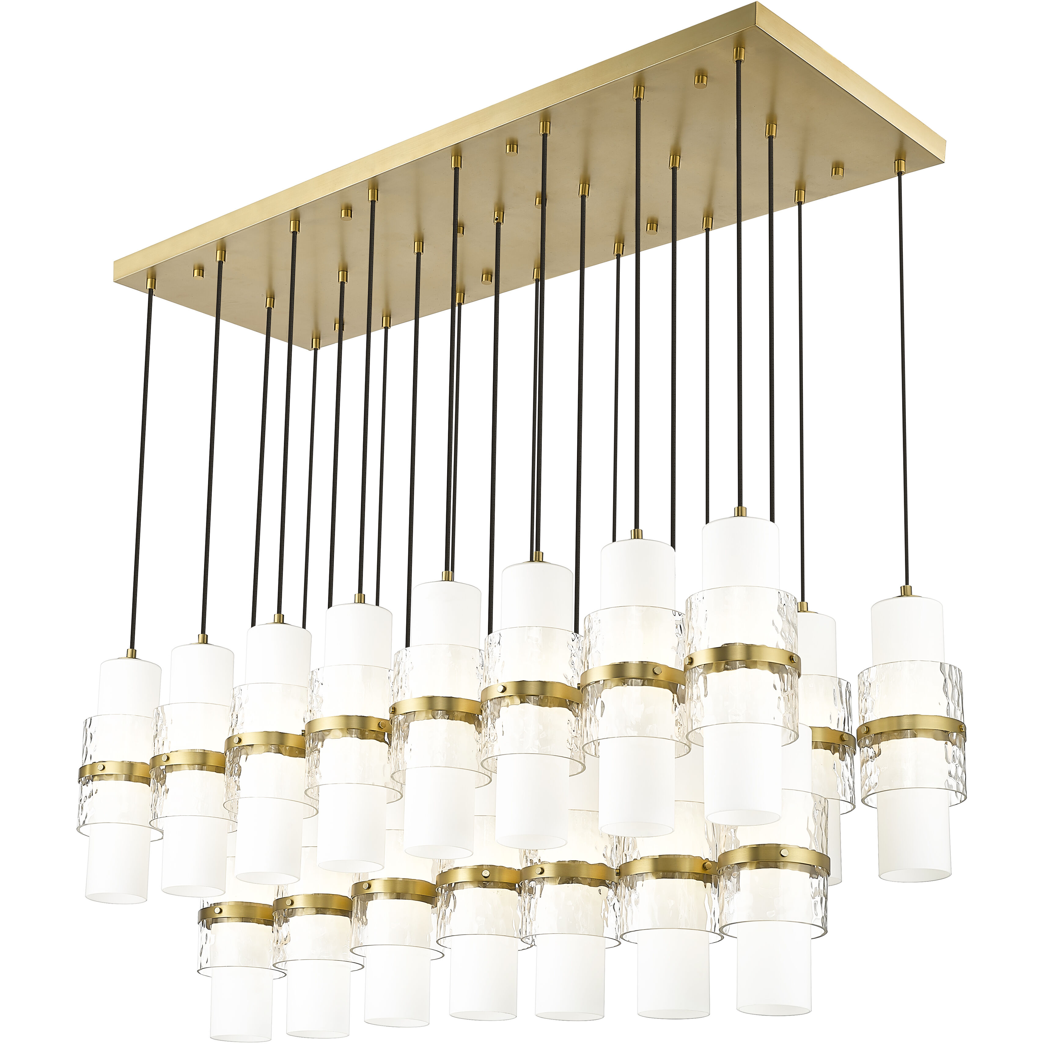 Cayden 23 Light 54 inch Modern Gold Linear Chandelier Ceiling Light