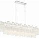 Addis 14 Light 51.75 inch Polished Chrome Linear Chandelier Ceiling Light in Tronchi Glass Clear