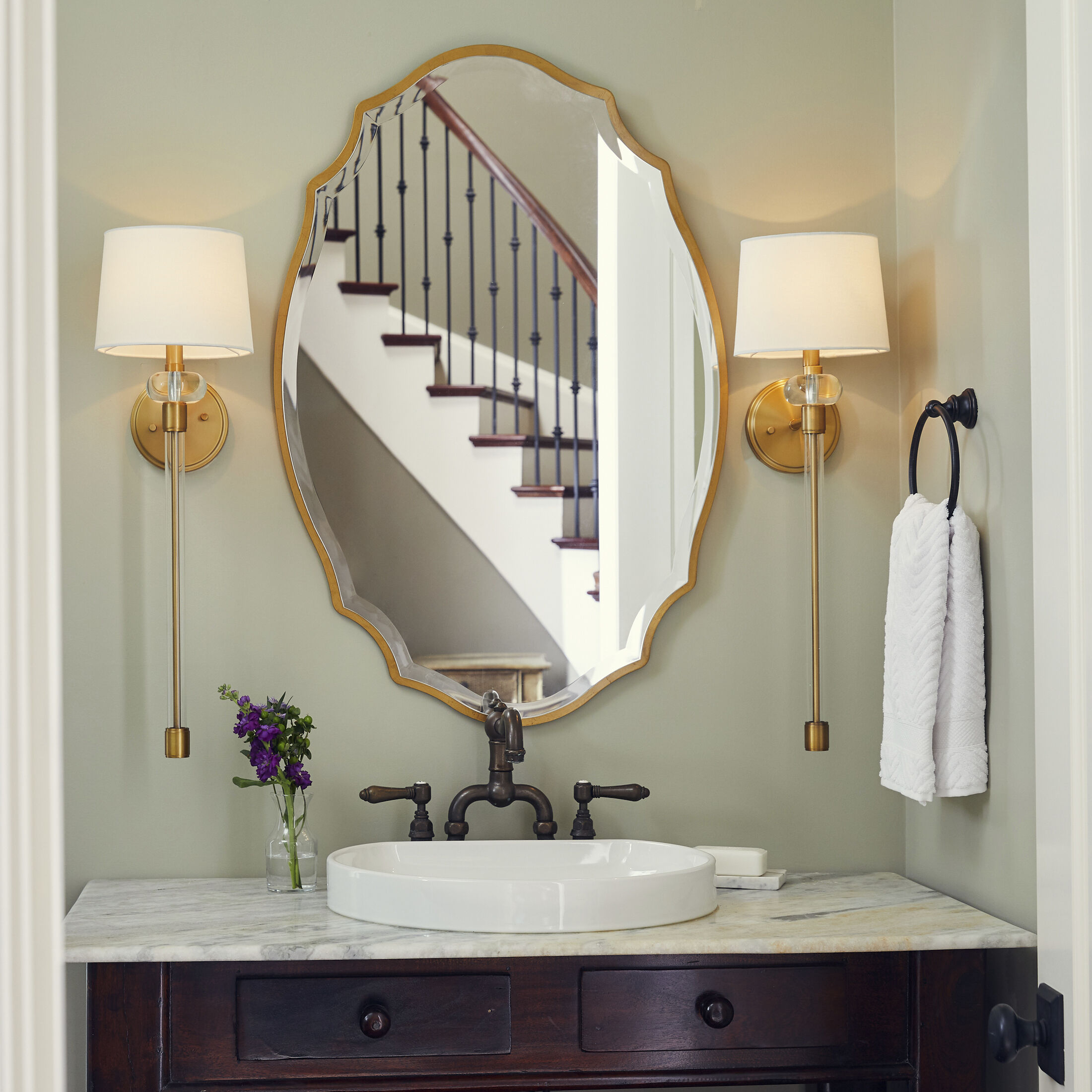 Reflections 36 X 24 inch Gold Wall Mirror