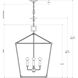 Denison 4 Light 26 inch Mole Black Lantern Pendant Ceiling Light, Large