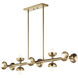 Palta 10 Light 6.5 inch Champagne Bronze Chandelier Linear Ceiling Light, Single