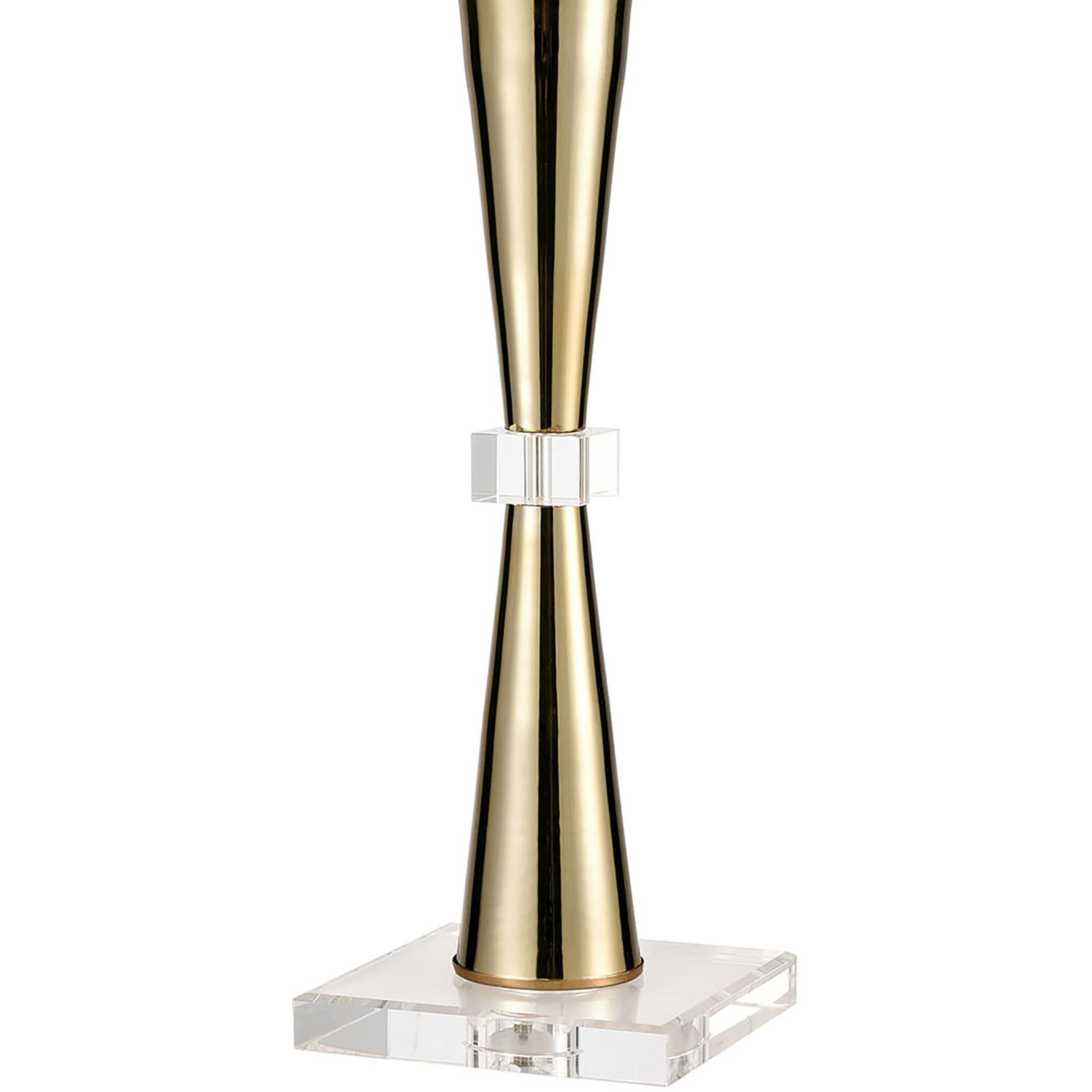 Brandt 32 inch 150 watt Gold with Clear Table Lamp Portable Light