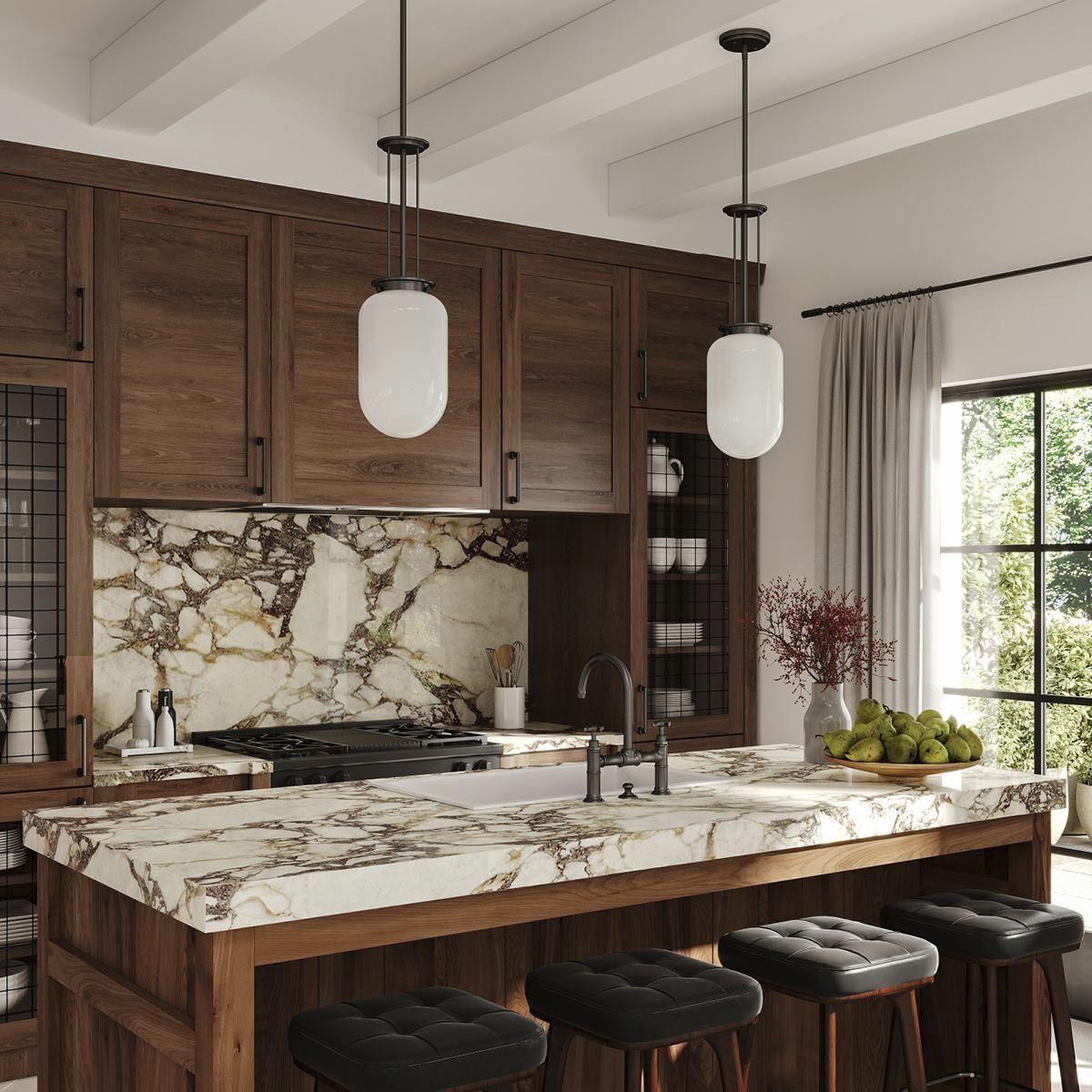 Alisse 1 Light 7.5 inch Matte Black Pendant Ceiling Light