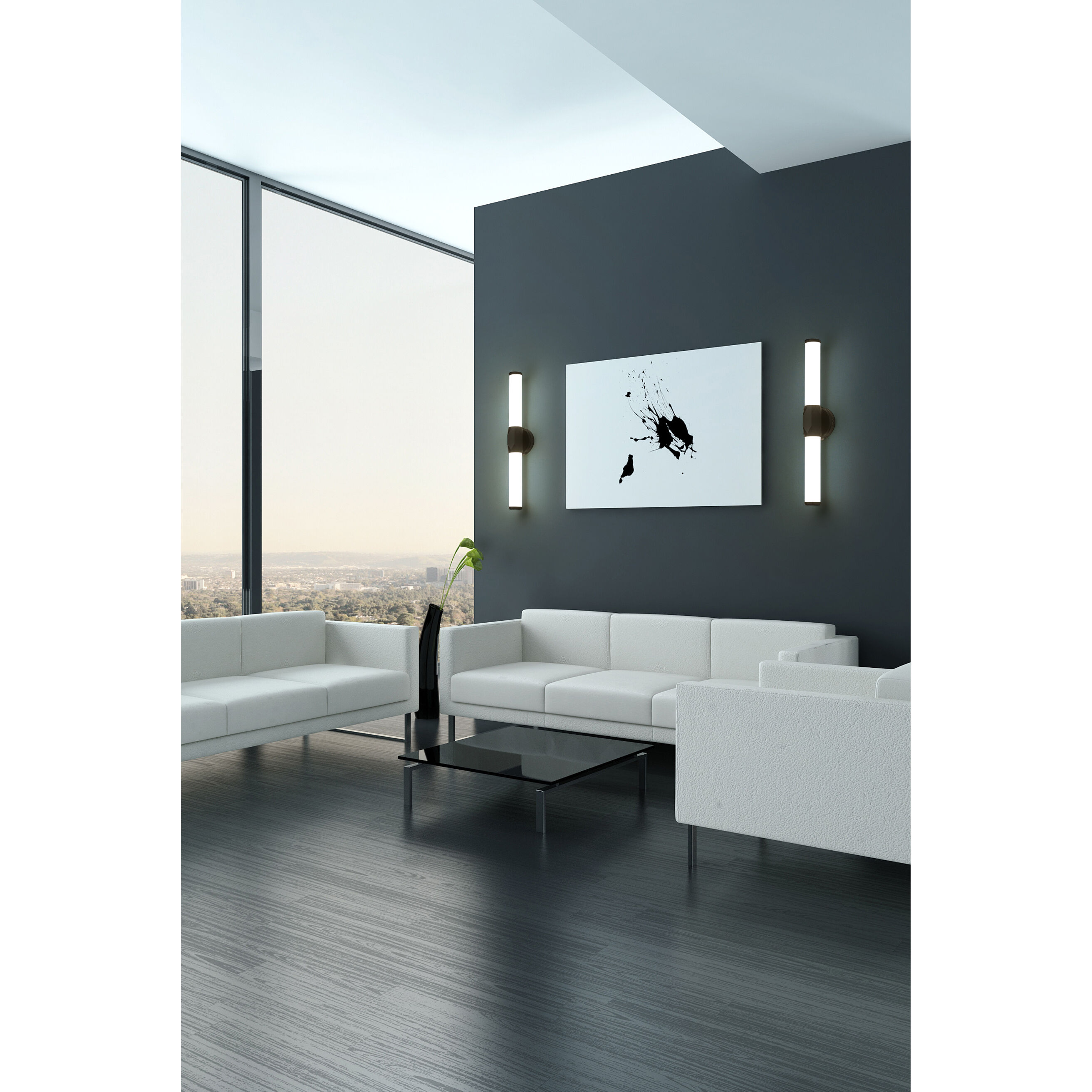 Cooper LED 25 inch Matte Black Vanity Wall Light