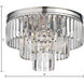 Palacial 3 Light 19 inch Polished Chrome Semi Flush Mount Ceiling Light