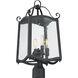Glenwood 4 Light 21.75 inch Black Outdoor Post Lantern