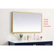 Pier 30 X 24 inch Brass LED Mirror