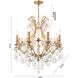 Canada LED 29.5 inch Antique Brass Chandelier Ceiling Light, Gold Frame
