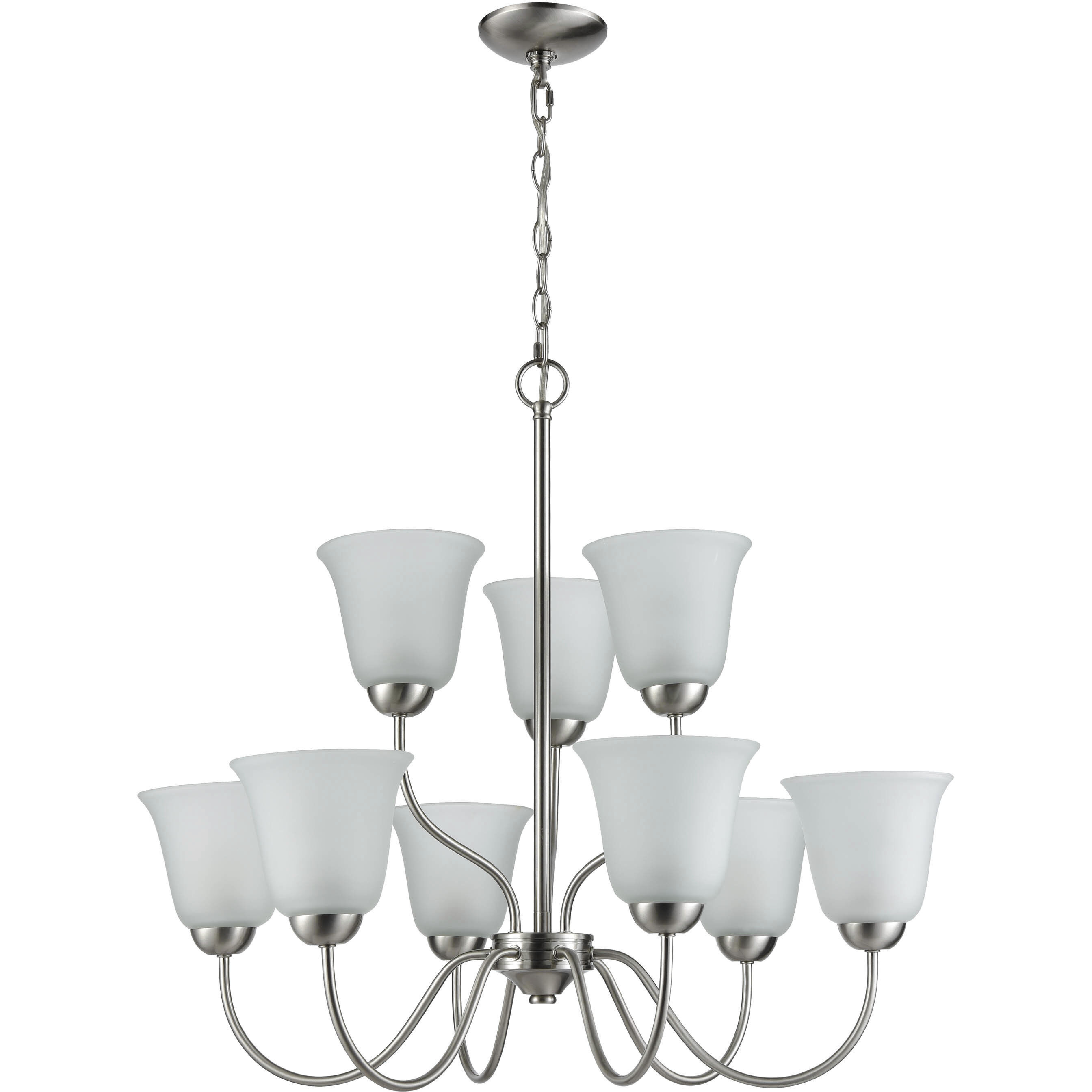 Conway 9 Light 26 inch Brushed Nickel Chandelier Ceiling Light