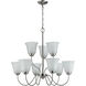 Conway 9 Light 26 inch Brushed Nickel Chandelier Ceiling Light