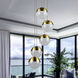 Artisan Collection/RAVELLO Series 5 Light 10.25 inch Brass Pendant/Chandelier Ceiling Light