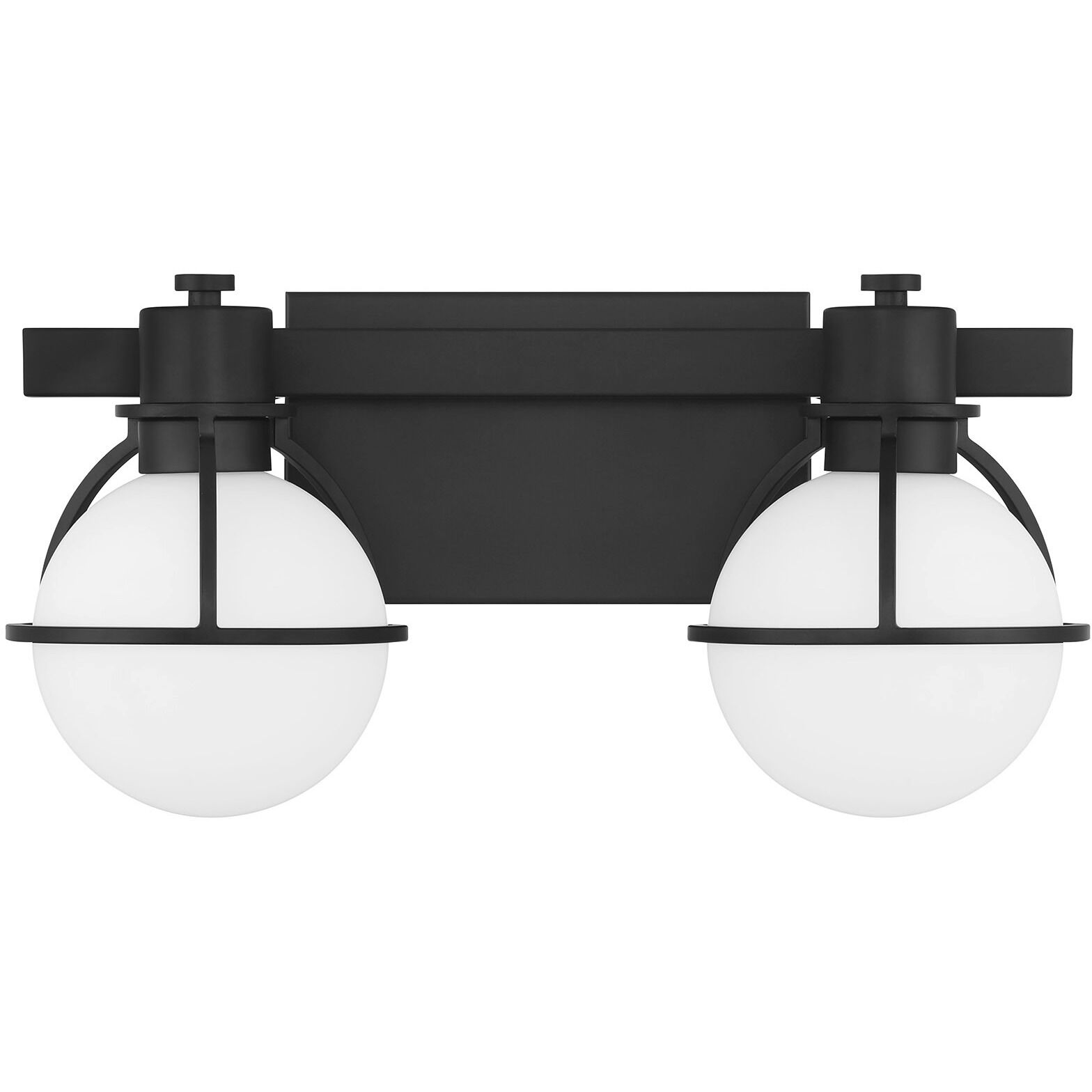 Pierce 2 Light 15.5 inch Matte Black Bathroom Vanity Light Wall Light