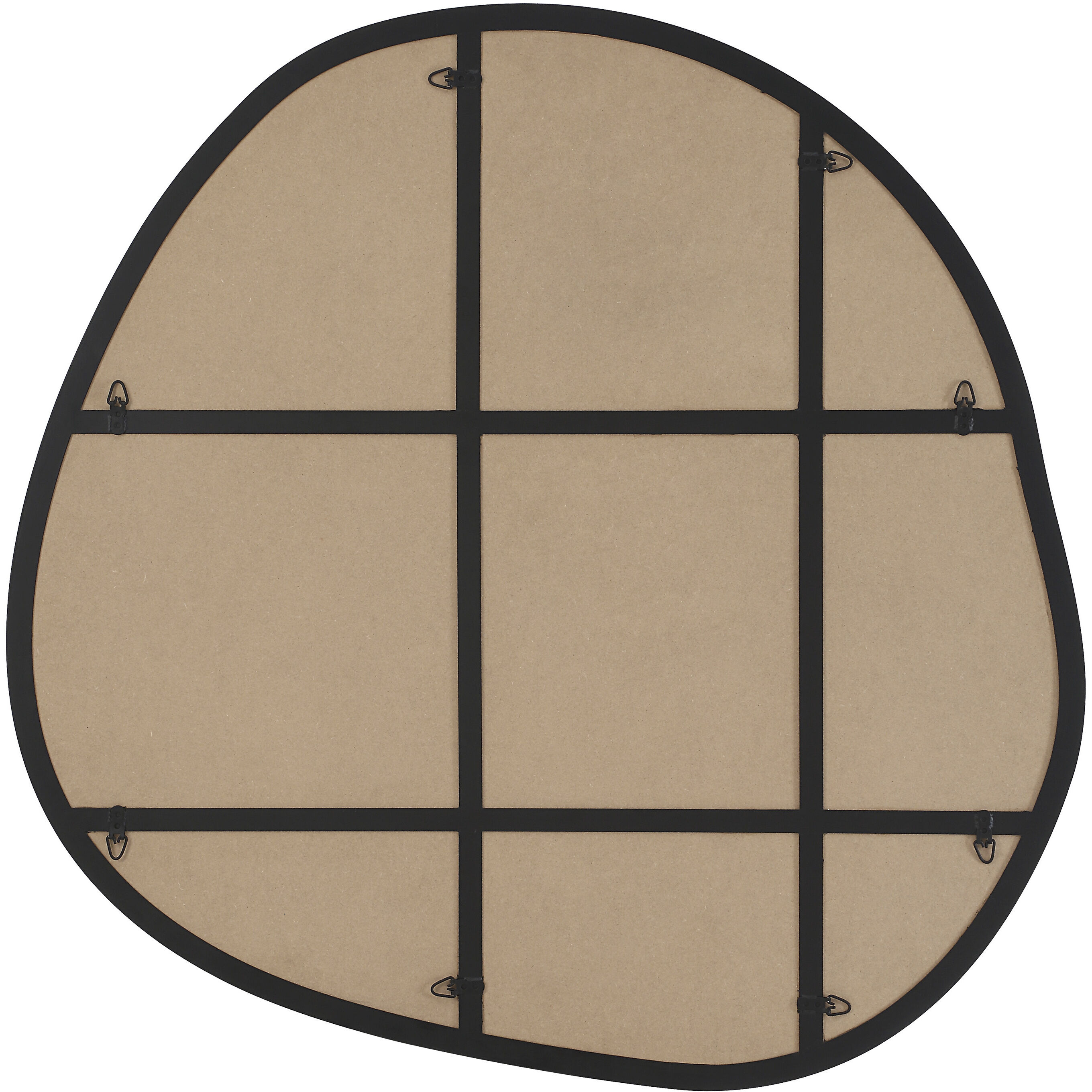 Dolly 45.25 X 44.25 inch Matte Black Wall Mirror