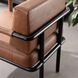 Durham Cognac and Blackened Bronze Chair