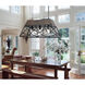 Antonio 3 Light 32 inch Black and Wood Chandelier Ceiling Light